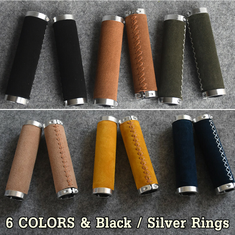 leather bike handles